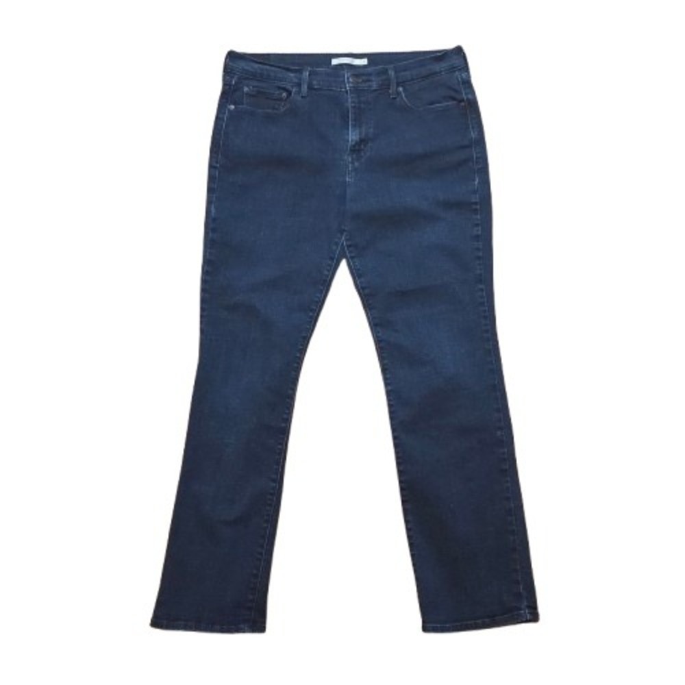Levi's Jeans Size 31 505 Straight High Rise Dark Wash Cotton Blend Denim